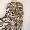 Michael Kors Brown Zebra Print Kaftan Size XS Maxi Dress