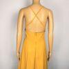 Lulus Yellow Mustard Backless Maxi Gown Dress Size M