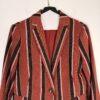 Mural Women One Button Blazer Striped Tailored Size M
