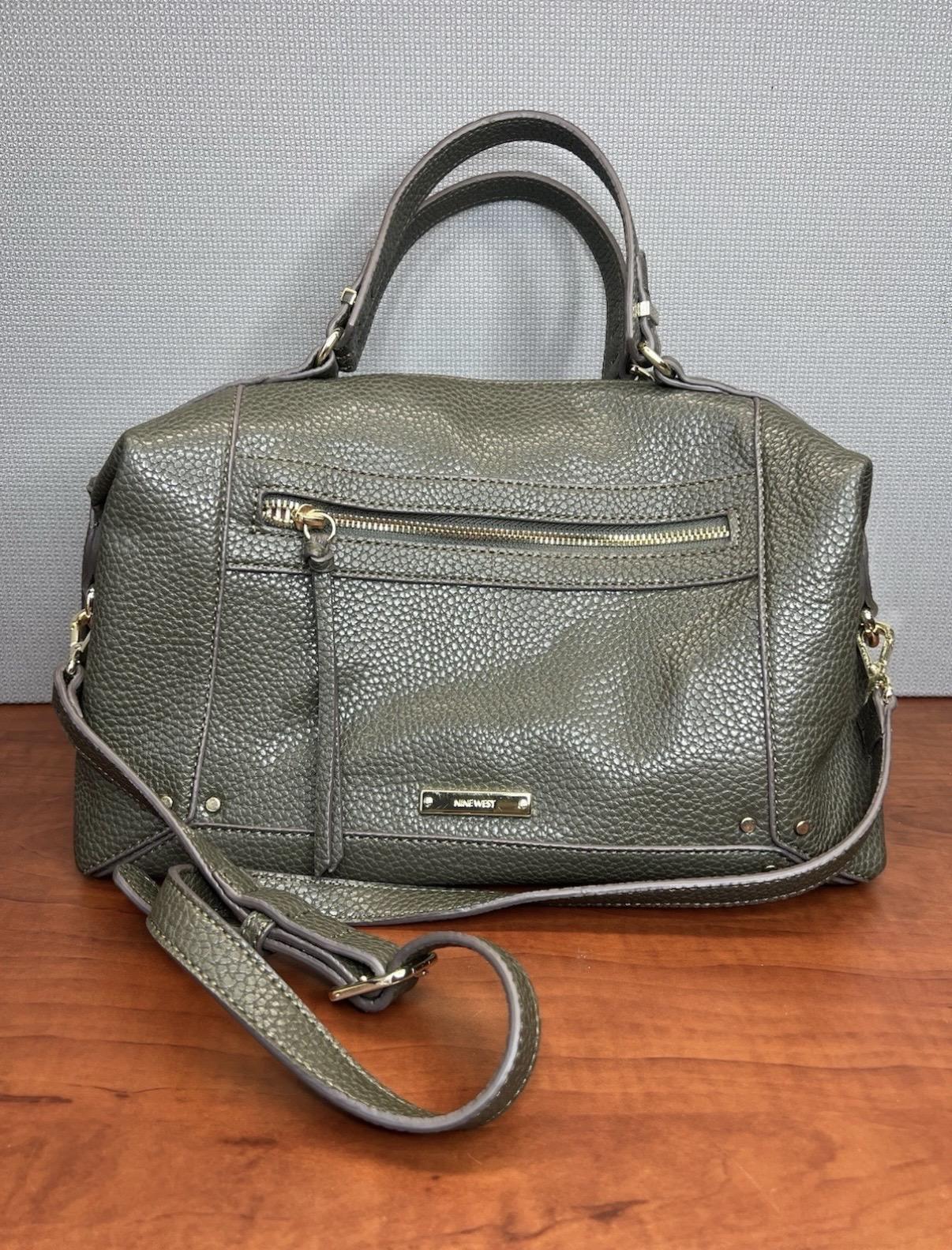Nine West Olive Green Carryall Shoulder Crossbody Handbag