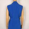 7TH Avenue Mid Length Vest Size M Belted Blue Pockets