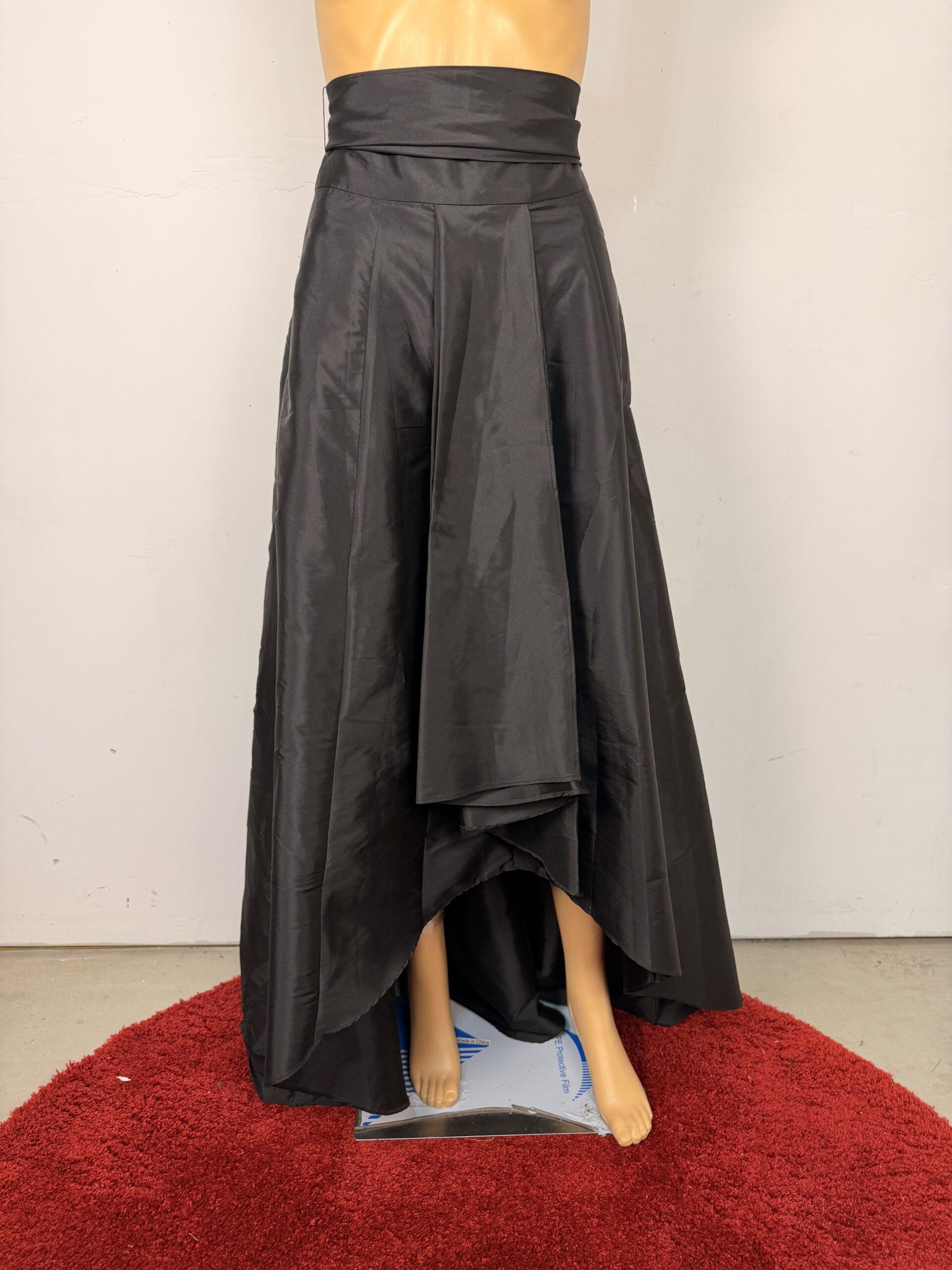 Adrianna Papell Asymmetrical Skirt Size 6 Black Belted