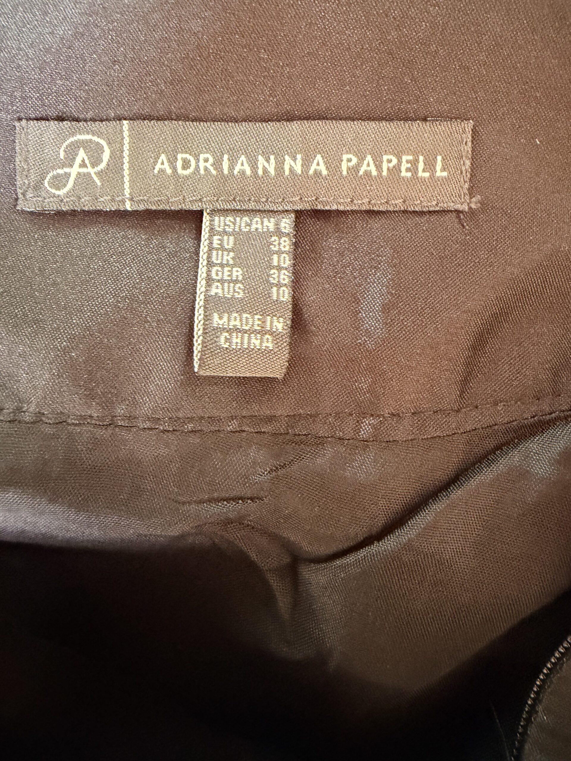 Adrianna Papell Asymmetrical Skirt Size 6 Black Belted