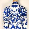 Shein White Blue Floral Shirt Dress Ruffle Belted Size L