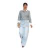 Rehab Lab Wash Blue Mini Stretch Denim Skirt Size L
