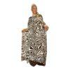Michael Kors Brown Zebra Print Kaftan Size XS Maxi Dress
