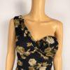 IMG_4392 Lulus Maxi Gown Dress Size L One Shoulder Black Floral