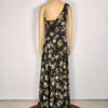 IMG_4395 Lulus Maxi Gown Dress Size L One Shoulder Black Floral