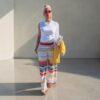 New York and Company Multicolor Striped Women Pants Size S
